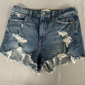Abercrombie & Fitch Shorts Women's 30/10 The Mom Short High Rise Distressed